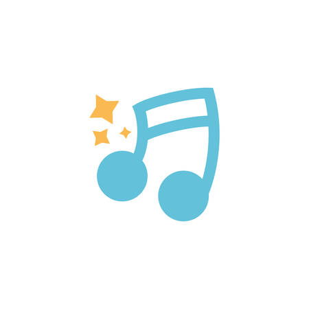musical note on white background vector illustration designのイラスト素材