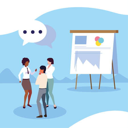 group of people business in meeting on global planning and marketing research, web design vector illustration designのイラスト素材