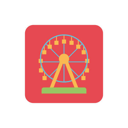 ferris wheel on white background vector illustration designのイラスト素材