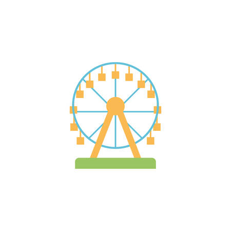 ferris wheel on white background vector illustration designのイラスト素材
