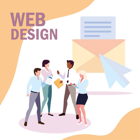 group of people business in meeting on global planning and marketing research, web design vector illustration designのイラスト素材