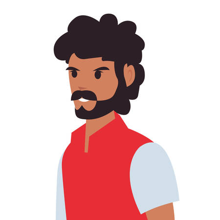 delivery man character worker in uniform vector illustrationのイラスト素材