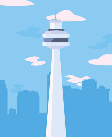 skyscraper urban city town sky background vector illustrationのイラスト素材