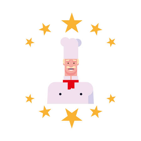 happy labor day - chef stars emblem vector illustrationのイラスト素材