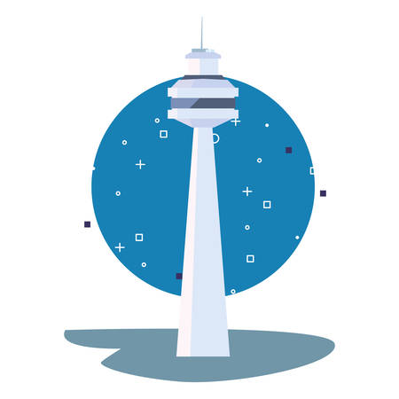 futuristic building urban tower icon vector illustrationのイラスト素材