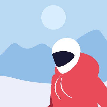 man wearing sportswear lifestyle vector illustration designのイラスト素材