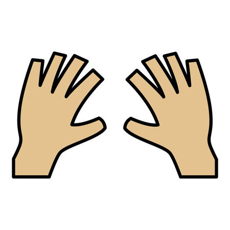 hands human isolated icon vector illustration designのイラスト素材