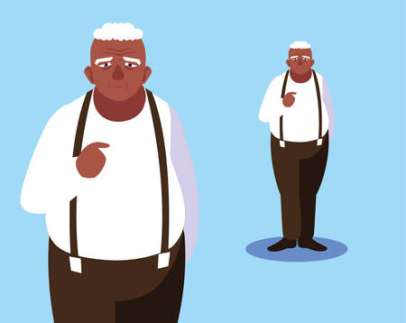 old man elder elderly adult aged vector ilustrationのイラスト素材
