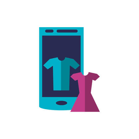 smartphone device with set clothes vector illustration designのイラスト素材