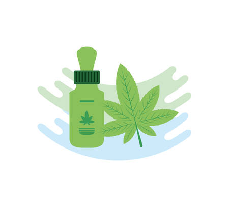 cannabis bottle product dropper icon vector illustration designのイラスト素材