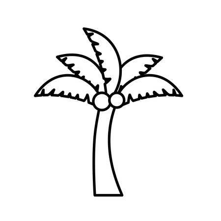 tropical beach palm isolated icon vector illustration designのイラスト素材