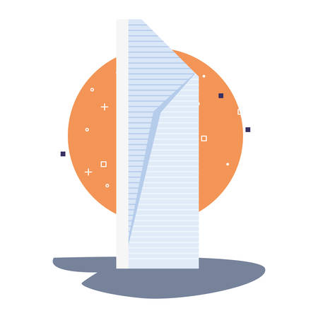 futuristic building urban tower icon vector illustrationのイラスト素材