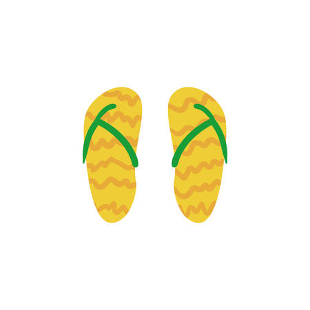 beach sandals on white background vector illustration designのイラスト素材