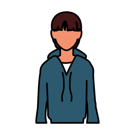 man faceless on white background vector illustration designのイラスト素材