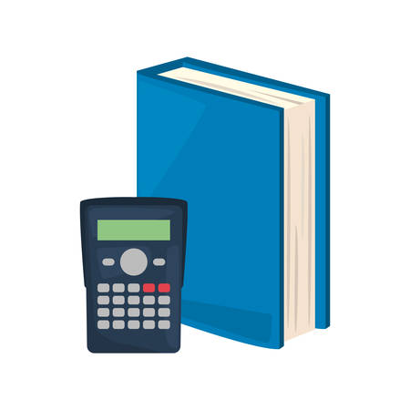 calculator and book back to school vector illustrationのイラスト素材