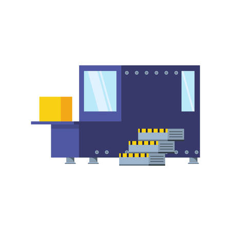industrial production machine isolated icon vector illustration designのイラスト素材