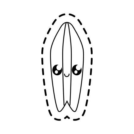 patch of surfboard equipment sport kawaii vector illustration designのイラスト素材