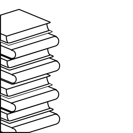 pile of textbooks isolated icon vector illustration designのイラスト素材