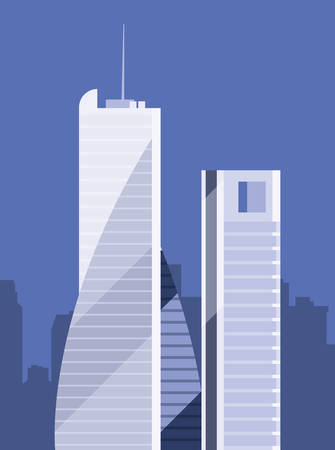 skyscraper urban city town sky background vector illustrationのイラスト素材