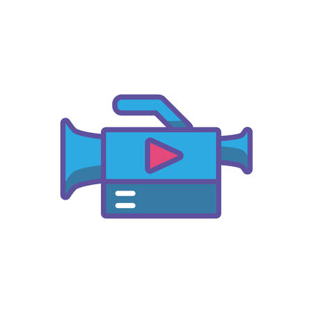 video camera on white background vector illustration designのイラスト素材