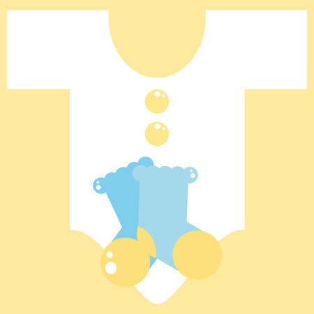 cute clothes for baby with cute sock vector illustration designのイラスト素材