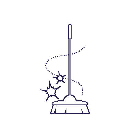 Cleaning brush design, Object home work hygiene equipment domestic and housework theme Vector illustrationのイラスト素材