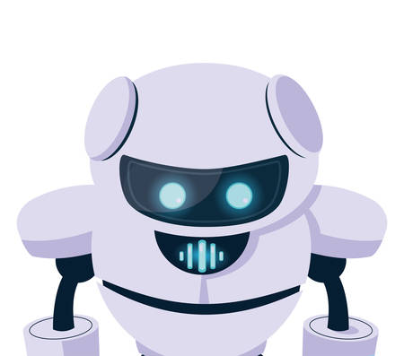 Robot design, Robotic tecnology futuristic toy machine cyborg science and theme Vector illustrationのイラスト素材