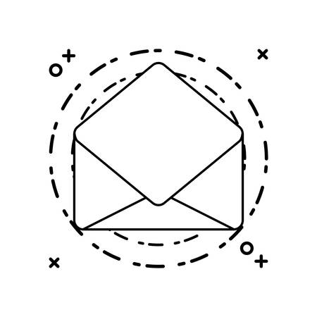 envelope mail communication open isolated icon vector illustration designのイラスト素材