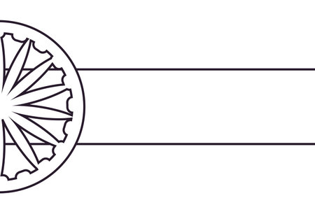 ashoka wheel wave flag indian happy independence day vector illustrationのイラスト素材