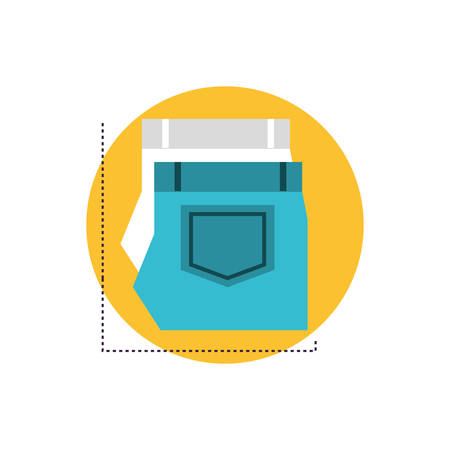 male pants folded travel icon vector illustration designのイラスト素材