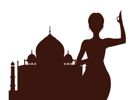 india independence day - indian woman in monument vector illustrationのイラスト素材