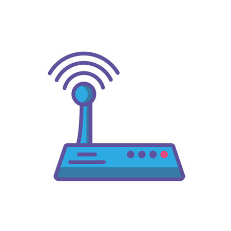 wireless router on white background vector illustration designのイラスト素材