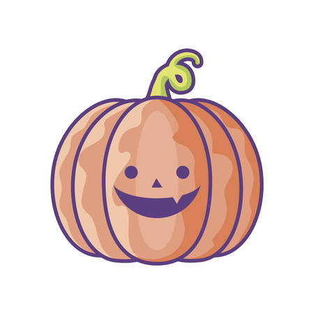halloween pumpkin on white background vector illustration designのイラスト素材