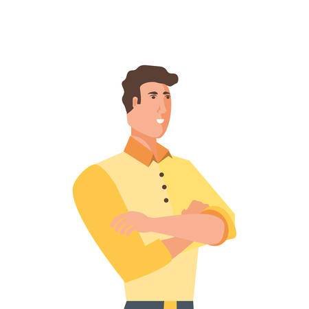 Avatar of a man design, Boy male person human and attractive theme Vector illustrationのイラスト素材