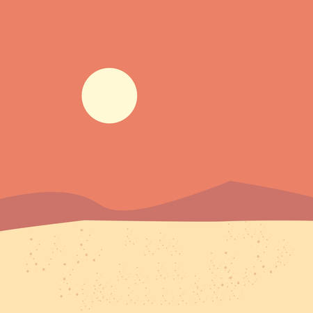 summer time holiday landscape beach sand sun vector illustrationのイラスト素材