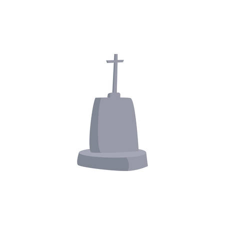 graveyard tombstone on white background vector illustration designのイラスト素材