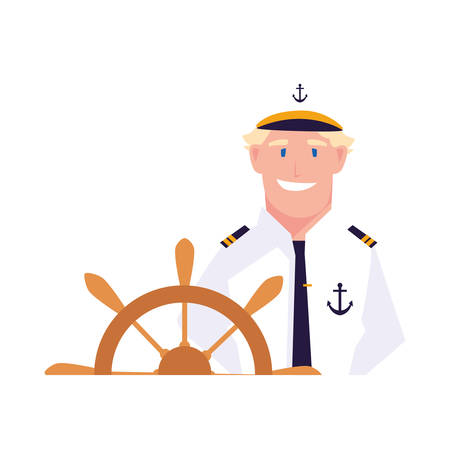 captain person design, Worker professional working occupation job corporate employee and service theme Vector illustrationのイラスト素材
