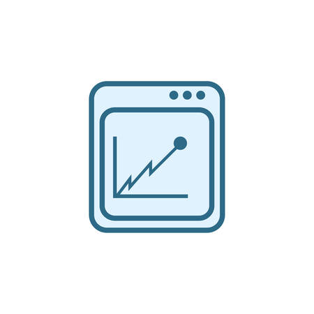 Workflow icon design, Infographic data information business analytics and visual presentation theme Vector illustrationのイラスト素材