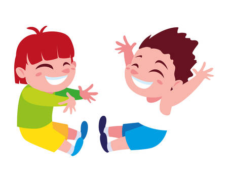 Boys cartoons design, Kid childhood little people lifestyle and person theme Vector illustrationのイラスト素材