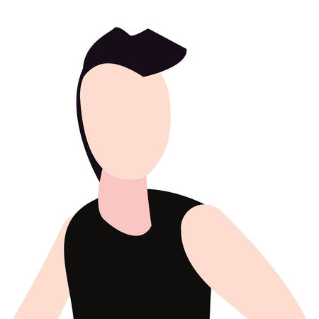 man avatar character on white background vector illustrationのイラスト素材