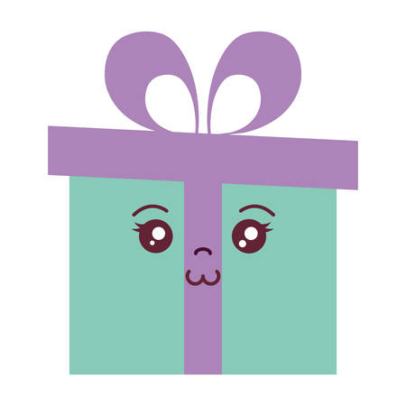 gift box present character vector illustration designのイラスト素材
