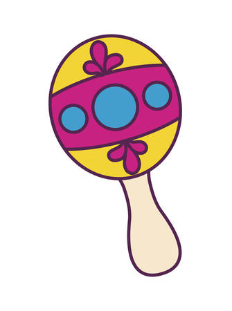 maracas instrument music mexican isolated icon vector illustration designのイラスト素材