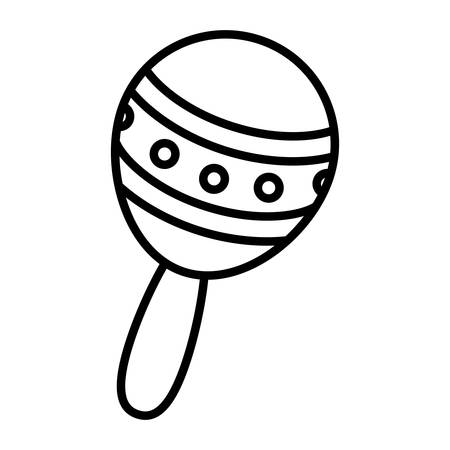 maraca tropical instrument icon vector illustration designのイラスト素材