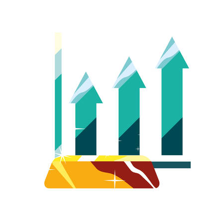 business chart arrow economy financial vector illustrationのイラスト素材