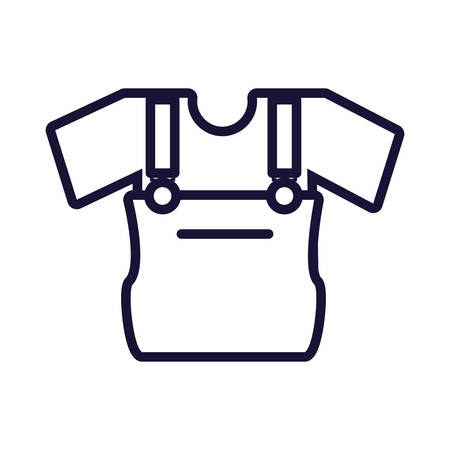 overall uniform construction isolated icon vector illustration designのイラスト素材