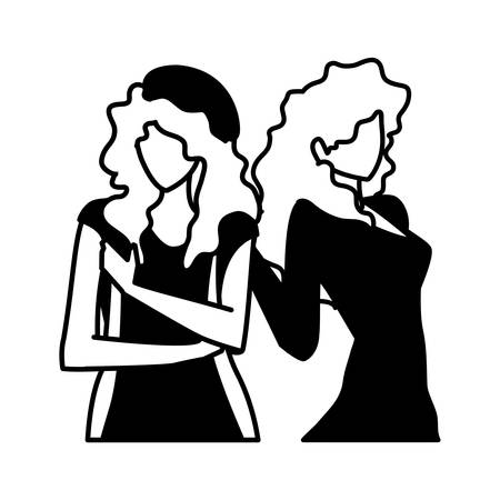 Supermodels avatar women design, Model fashion person young female and sexy theme Vector illustrationのイラスト素材