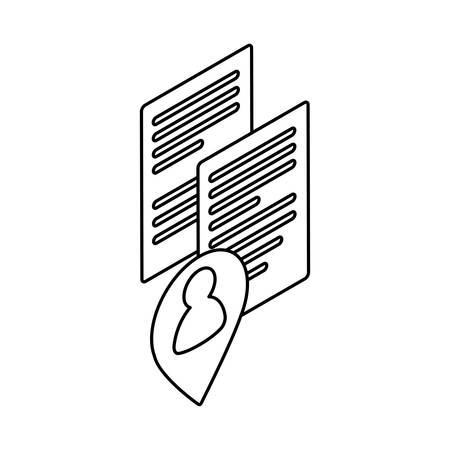 sheet of paper on white background vector illustration designのイラスト素材