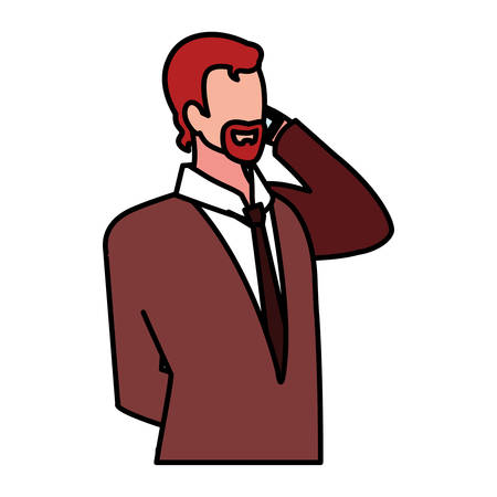 businessman faceless on white background vector illustration designのイラスト素材