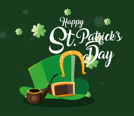 Saint Patricks day design, Ireland celebration festival irish and lucky theme Vector illustrationのイラスト素材