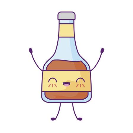delicious bottle of honey kawaii style vector illustration designのイラスト素材